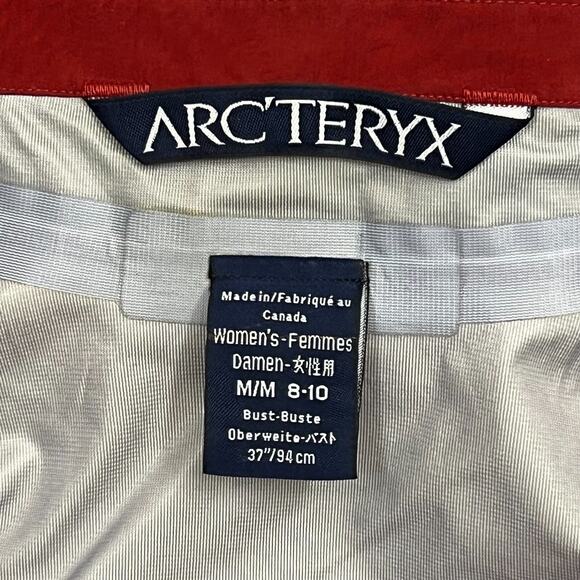 Vintage Arc'teryx Alpha Comp Jacket Women's Medium Red Nylon Stretch Full Zip - Picture 8 of 14